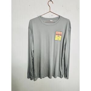 Galveston Island Gray Long Sleeve Logo Gulf Coast Paradise Texas Mens Shirt XL